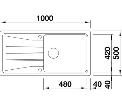 Blanco Sona XL6S k&oslash;kkenvask - Sort
