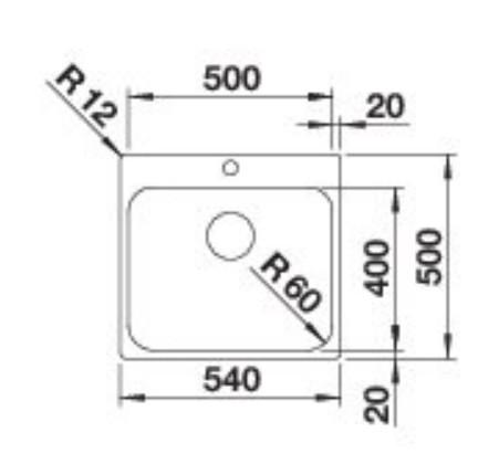 Blanco Supra 500-IF/A k&oslash;kkenvask