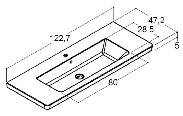 Dansani Larghetto 120 m&oslash;belvask - 1 hanehul