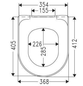 Villeroy & Boch O.Novo toilets&aelig;de m/faste beslag - Hvid