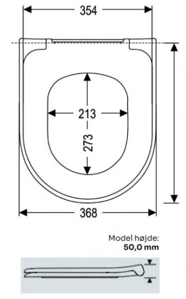 Lavabo Flo toilets&aelig;de m/Soft-close