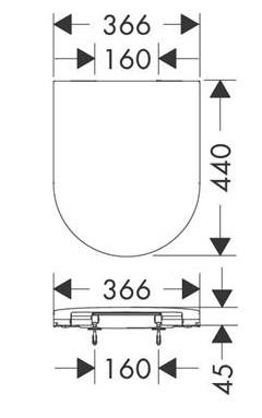 hansgrohe EluPura S toilets&aelig;de m/SoftClose og QuickRelease
