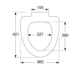 Pressalit Sign toilets&aelig;de&nbsp;m/Soft&nbsp;Close - Hvid