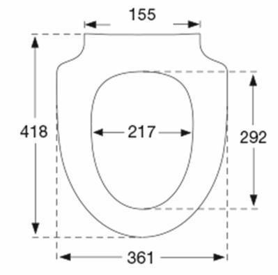 Pressalit Spira V toilets&aelig;de 1136 m/SoftClose og LiftOff - Dusty blue