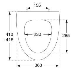 Pressalit Ceranova toilets&aelig;de - hvid