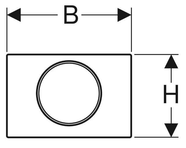 Geberit Sigma 10 skyl-stop-skylning - hvid/krom