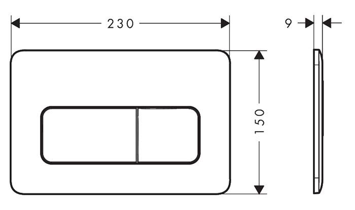 hansgrohe iFrame Original Q betjeningsplade - Krom