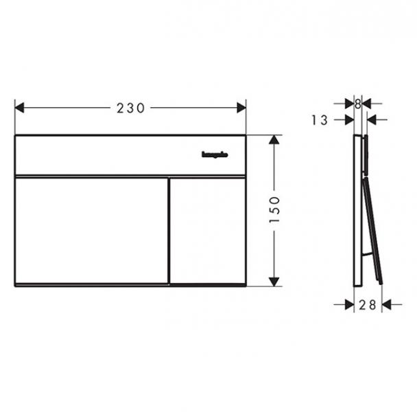 hansgrohe iFrame Element E betjeningsplade - Krom