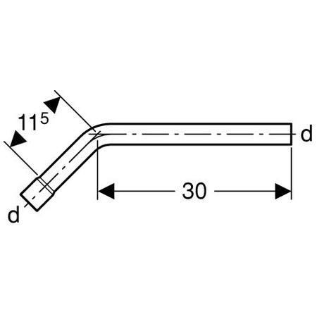 Geberit Skyller&oslash;rsb&oslash;jning 45&deg; &oslash; 32 mm, hvid