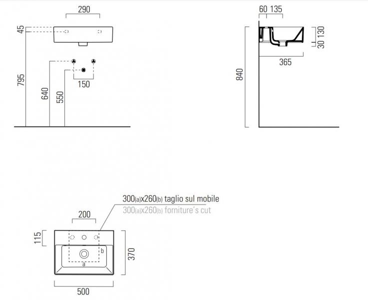 GSI Kube X 50 kompakt h&aring;ndvask t/v&aelig;g - ExtraGlaze