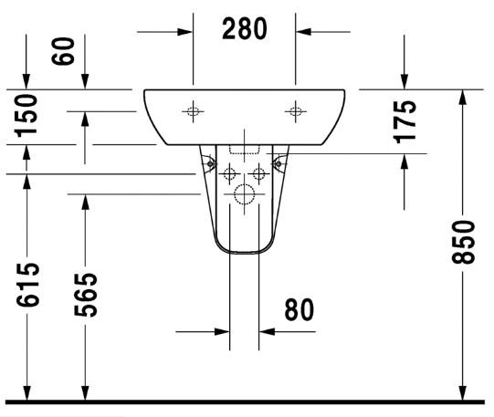 Duravit D-Code 55 h&aring;ndvask t/v&aelig;g