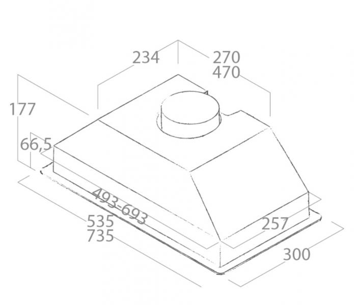 Eico Era C 60 X emh&aelig;tte til indbygning - Rustfrit st&aring;l