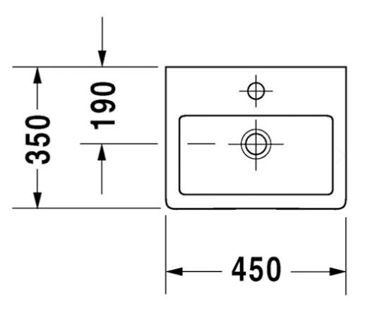 Duravit Vero 45 h&aring;ndvask t/v&aelig;g eller m&oslash;bel