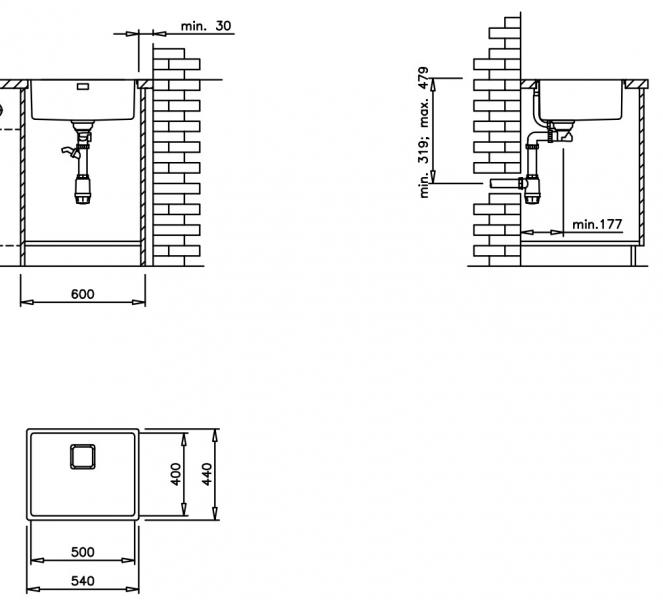 Intra FlexLinea k&oslash;kkenvask - Titanium