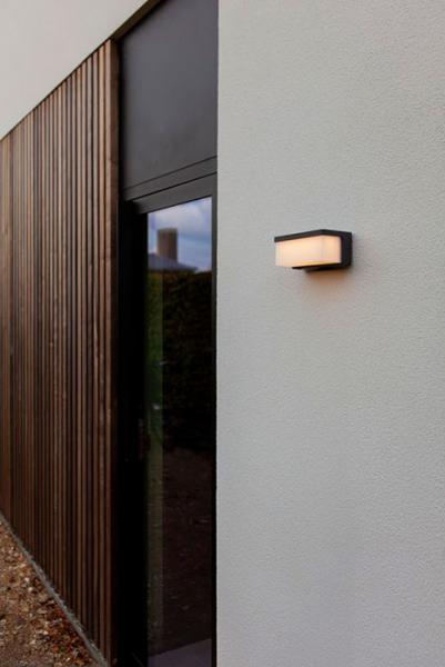 Lutec Solar Zelna udend&oslash;rslampe til v&aelig;g - M&oslash;rkegr&aring;