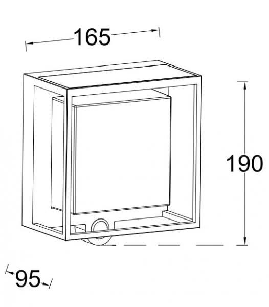Lutec Curtis Solar udend&oslash;rs v&aelig;glampe m/solceller og sensor - Gr&aring;