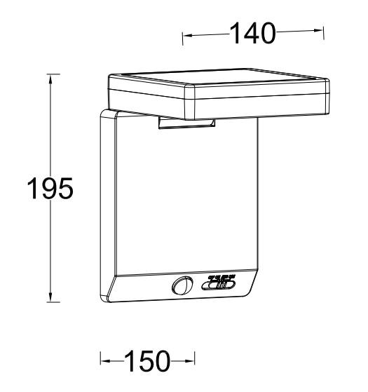 Lutec Moze Solar udend&oslash;rslampe m/solceller - Sort