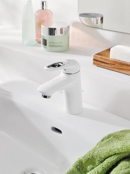 Grohe Eurostyle h&aring;ndvaskarmatur m/hul - Hvid