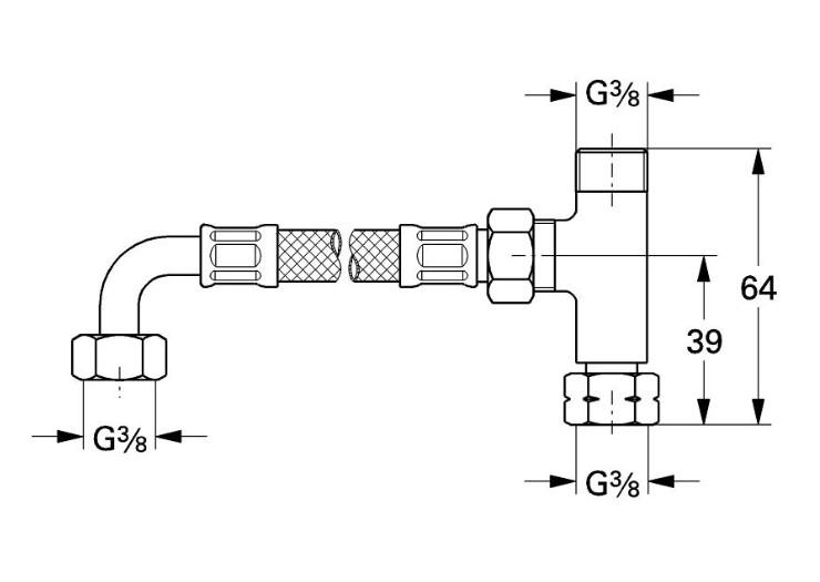 Grohe Grohtherm Micro tilslutningss&aelig;t