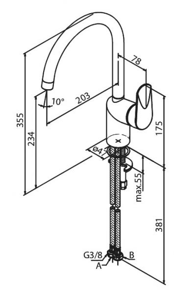 Damixa Clover Green k&oslash;kkenvandhane m/C-tud - Krom