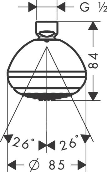 hansgrohe Crometta 85 1jet Green hovedbruser