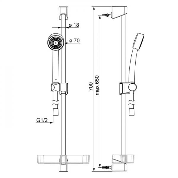 Oras Apollo 520 brusers&aelig;t - Hvid