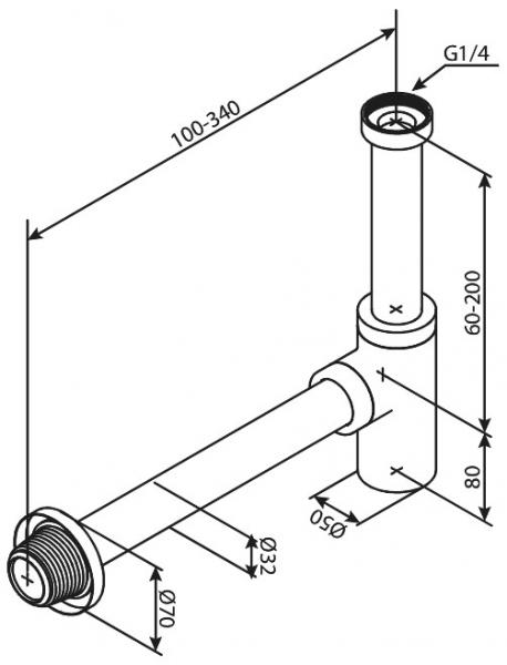 Damixa vandl&aring;s h&aring;ndvask 1 1/4 - B&oslash;rstet kobber