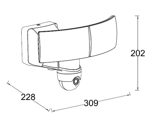 Lutec Security Libra udend&oslash;rslampe m/kamera, lyd og sensor