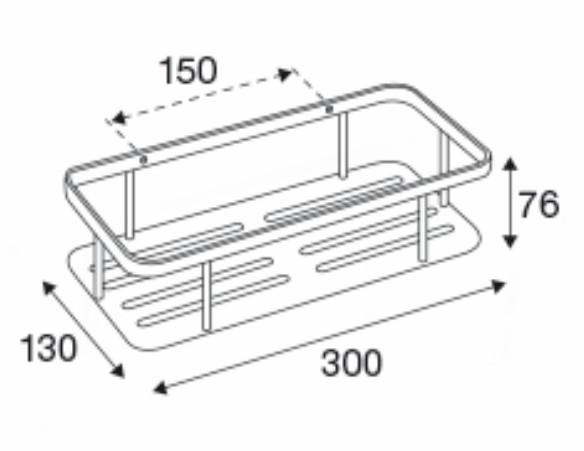 Pressalit brusehylde - B&oslash;rstet messing