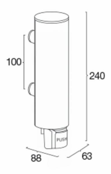 Pressalit s&aelig;bedispenser til v&aelig;g - Poleret rustfrit st&aring;l