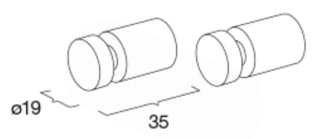 Pressalit h&aring;ndkl&aelig;dekrog m/slids - 2 stk - Mat sort