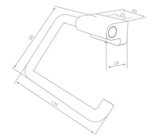 Damixa Zen toiletrulleholder - B&oslash;rstet kobber