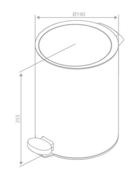 Damixa Zen toiletspand m/pedal og SoftClose 3l - B&oslash;rstet kobber