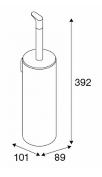 Pressalit Style toiletb&oslash;rste t/v&aelig;g eller gulv - B&oslash;rstet st&aring;l/hvid