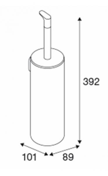 Pressalit Style toiletb&oslash;rste t/v&aelig;g eller gulv - B&oslash;rstet st&aring;l/sort