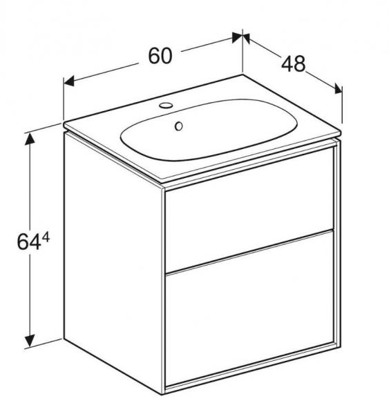 If&ouml; Sense Art 60 m&oslash;bels&aelig;t m/slim h&aring;ndvask - Eg