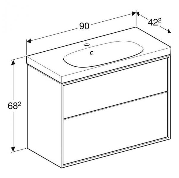 If&ouml; Sense Art 90 kompakt m&oslash;belpakke - Mat hvid