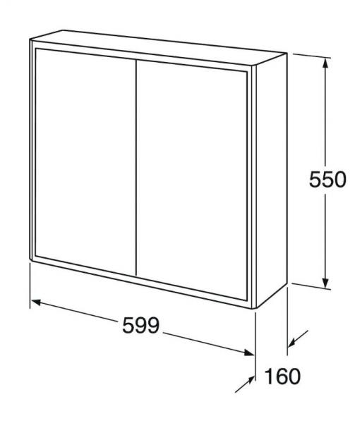 Gustavsberg Graphic v&aelig;gskab - Lille dybde - Beige