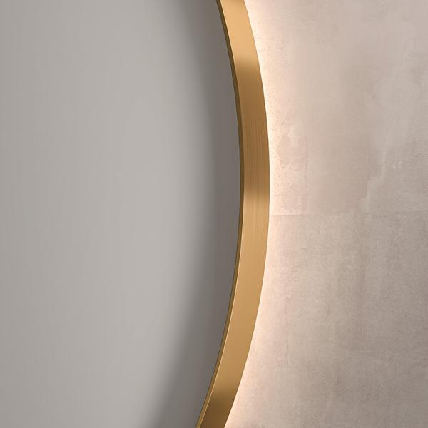 Sanibell Ink SP17 rundt spejl m/backlight, varme og sensor &Oslash;100 - B&oslash;rstet mat guld