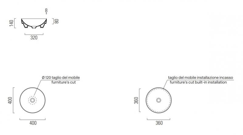 GSI Pura 40 rund fritst&aring;ende bowlevask - Uden overl&oslash;b - ExtraGlaze