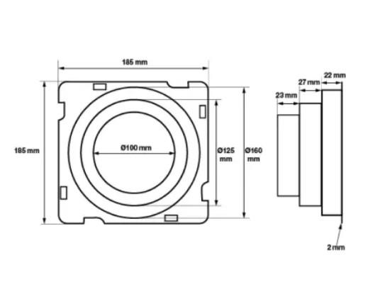 Duka flange Universal 102-127-160 mm