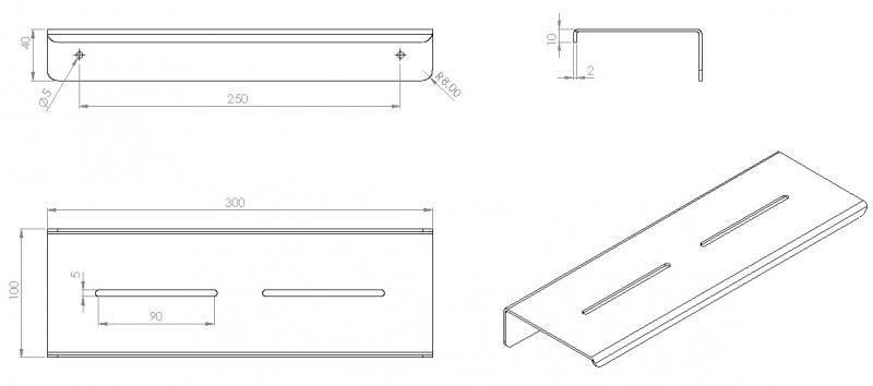 Cass&oslash;e A5 brusehylde, vendbar - B&oslash;rstet kobber