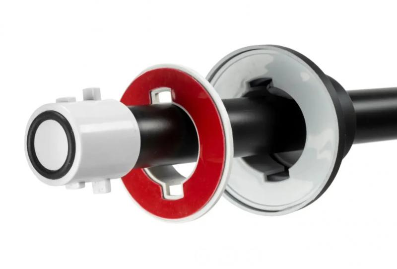 Hefe badeforh&aelig;ngsstang - max 229 cm - Sort