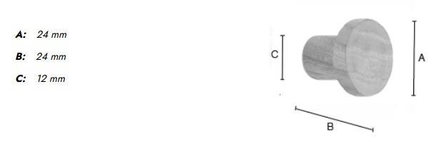 Beslagsboden B407 m&oslash;belknop i tr&aelig; - Lys ask