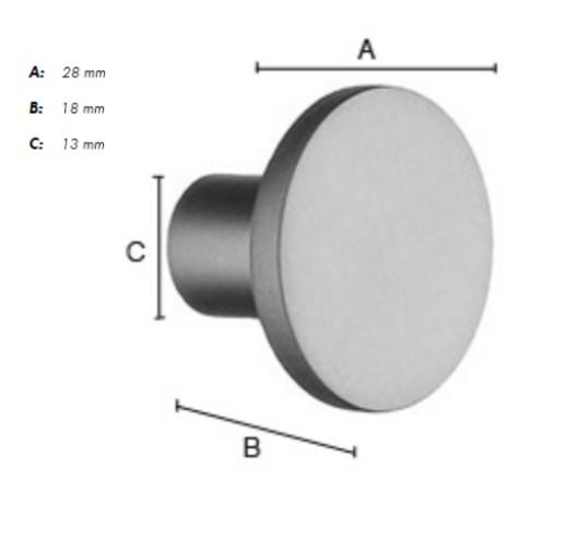 Beslagsboden knopgreb B496 - B&oslash;rstet krom
