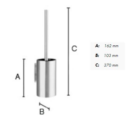 Beslagsboden toiletb&oslash;rste t/v&aelig;g - Selvkl&aelig;bende - Mat sort