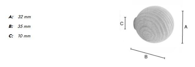 Beslagsboden B406 m&oslash;belknop i tr&aelig; - Sort ask