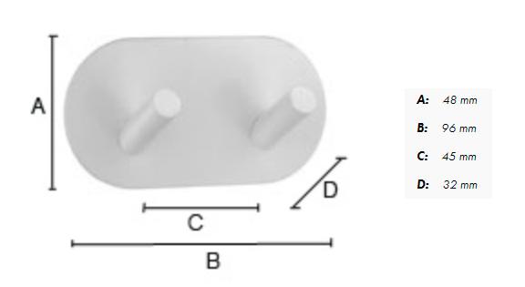 Beslagsboden selvkl&aelig;bende dobbeltkrog - Mat hvid