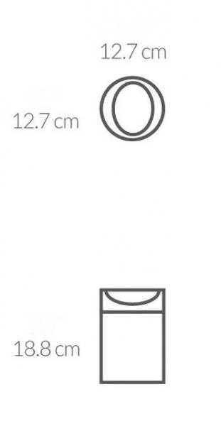 Simplehuman mini affaldsspand m/vippel&aring;g - B&oslash;rstet st&aring;l