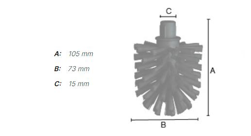 Smedbo l&oslash;st b&oslash;rstehoved til WC-b&oslash;rste - Sort